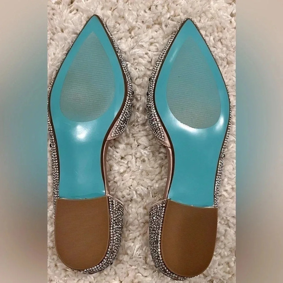 🆕 Betsey Johnson Remy Ballet Flat Rhinestones Slip on Pointed Toe Shoes Size 7 - Picture 11 of 16
